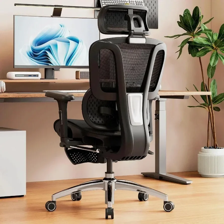 Ergonomic Office Chair - Silla de oficina ergonómica con reposapiés,