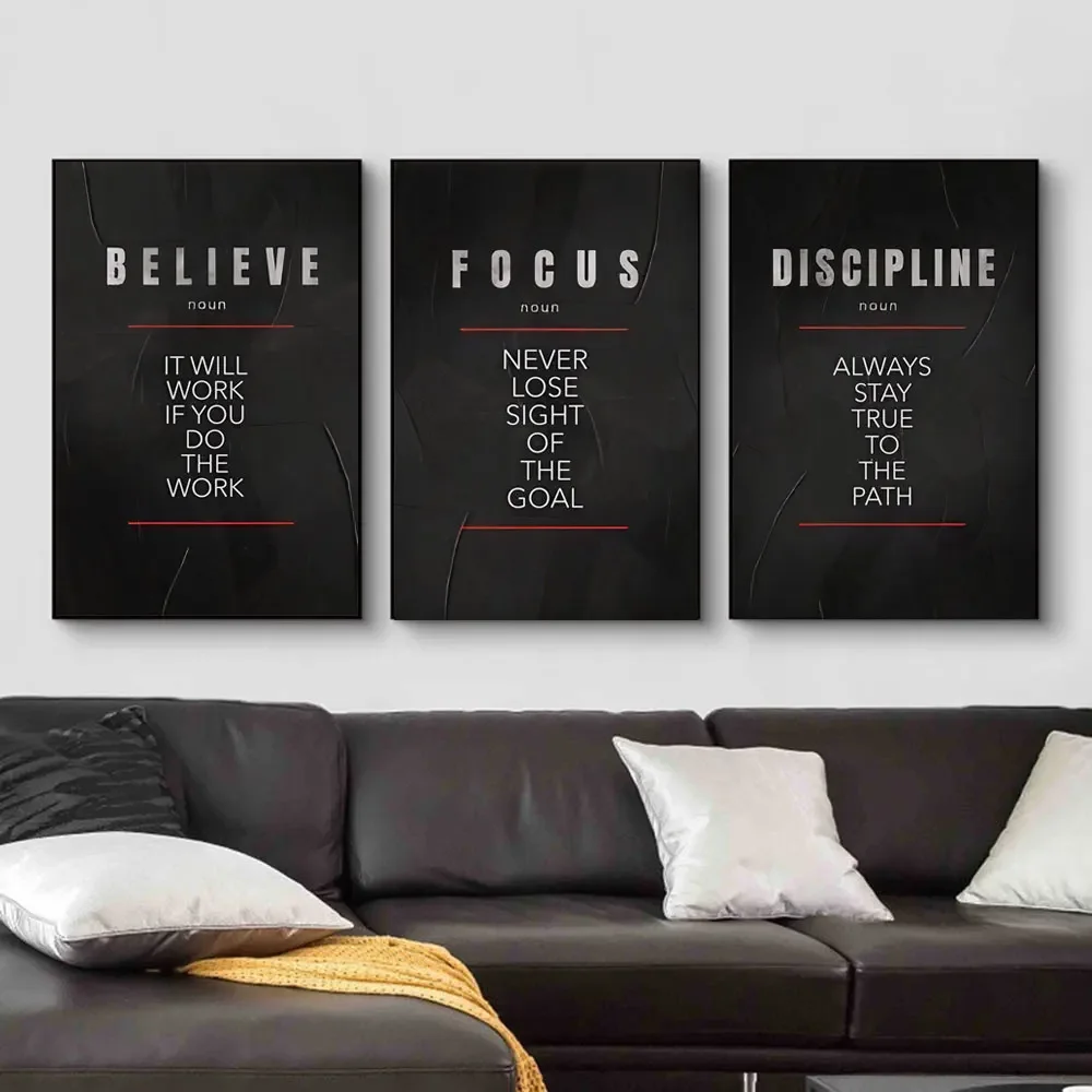 Home Office Room Inspiration - Póster con la definición de disciplina