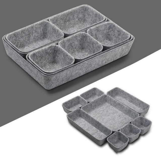 Home Office Work Table - Caja de almacenamiento de fieltro para