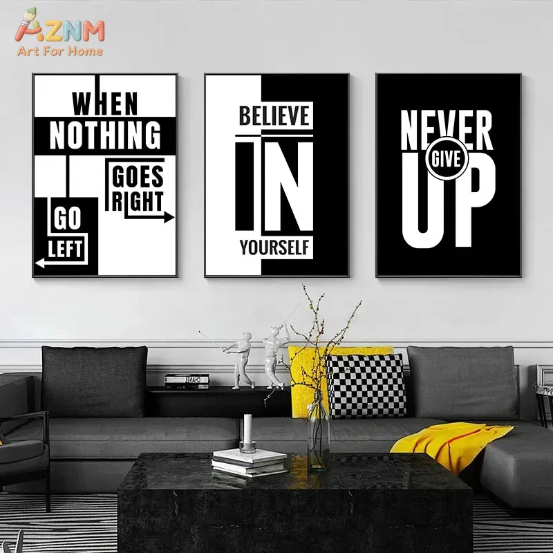 Home Office Room Inspiration - AZNM, cuadro decorativo de lienzo con
