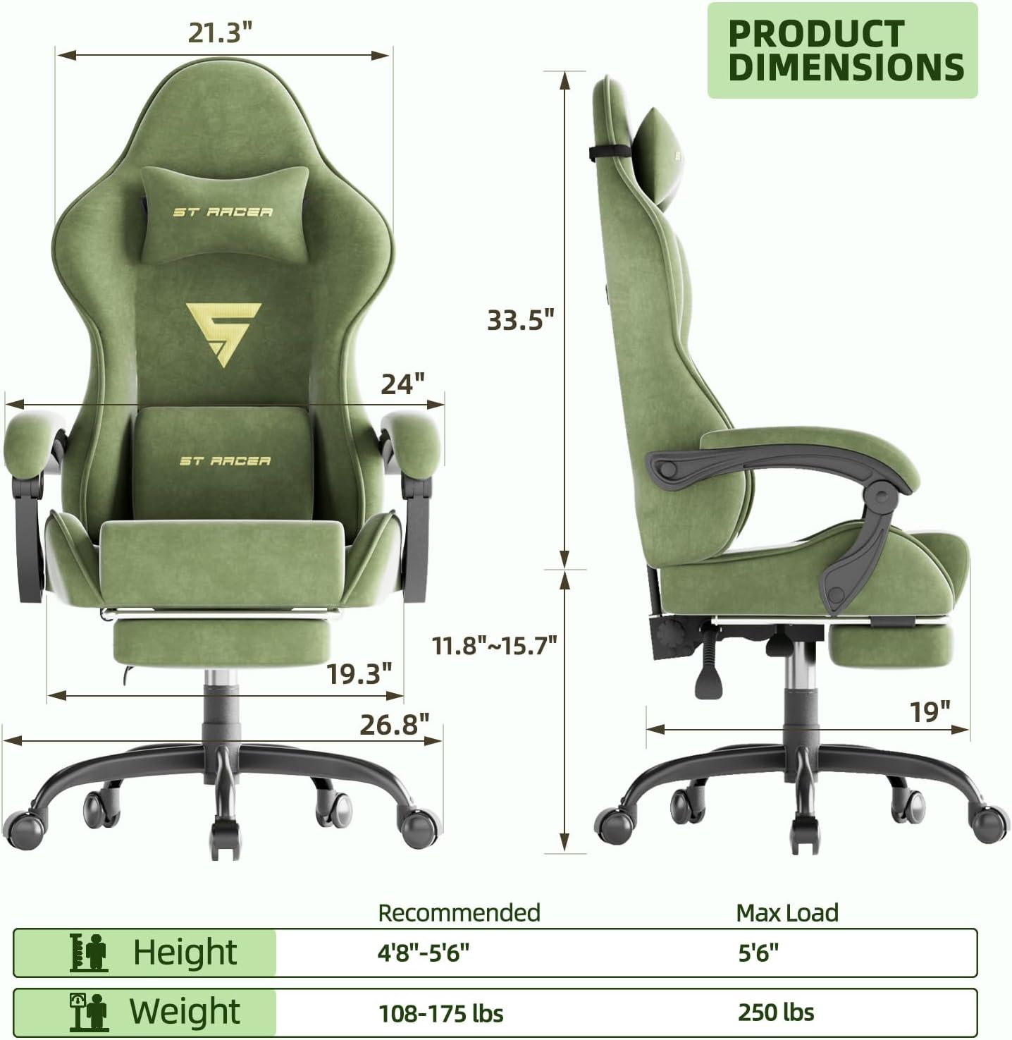 Silla de juego de diseño depor - Ergonomic Office Chair reseña y precio