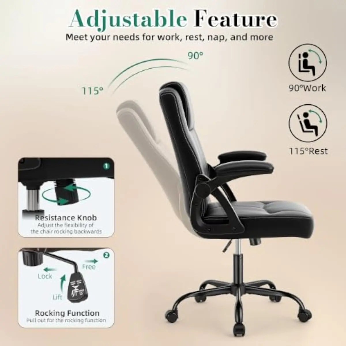 Silla de oficina ergonómica pa - Ergonomic Office Chair reseña y precio