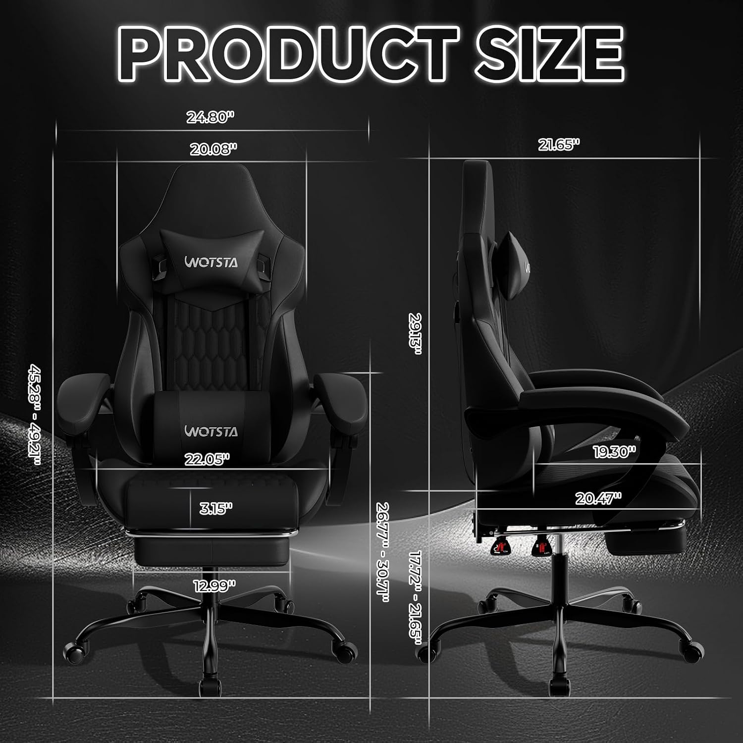 Silla de juego con reposapiés, - Ergonomic Office Chair reseña y precio