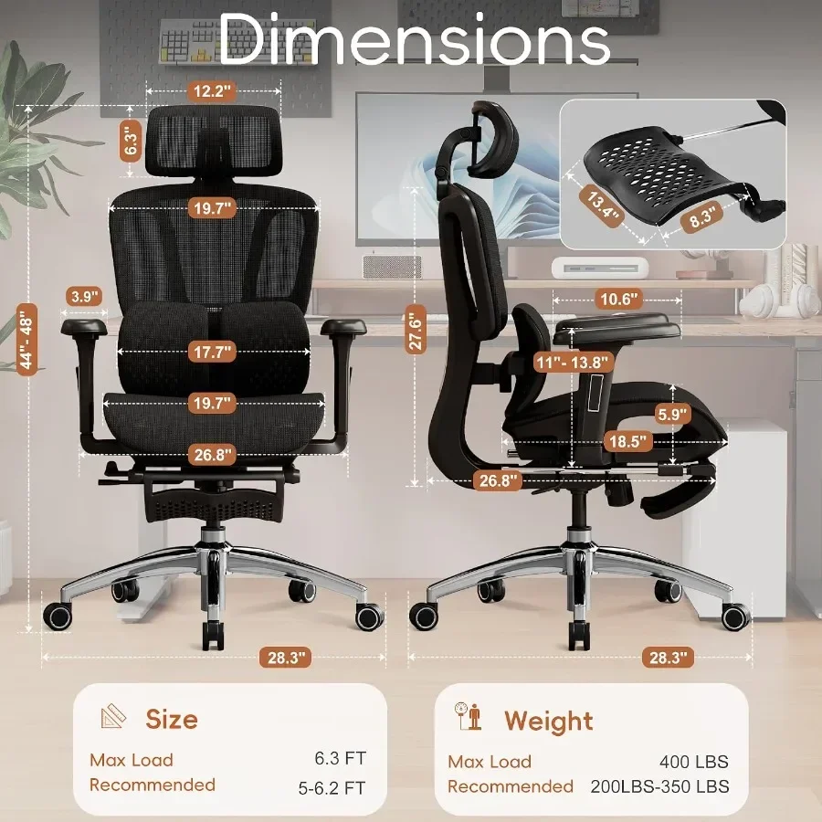 Silla de oficina ergonómica co - Ergonomic Office Chair reseña y precio
