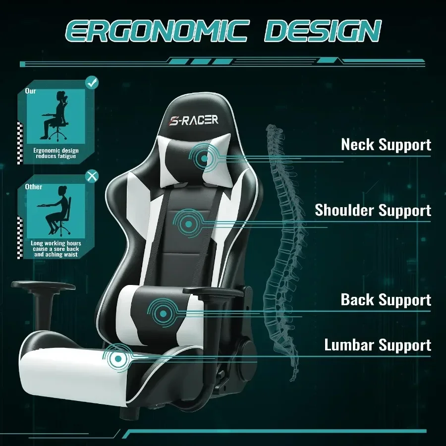 Silla de juego para uso en ofi - Ergonomic Office Chair reseña y precio