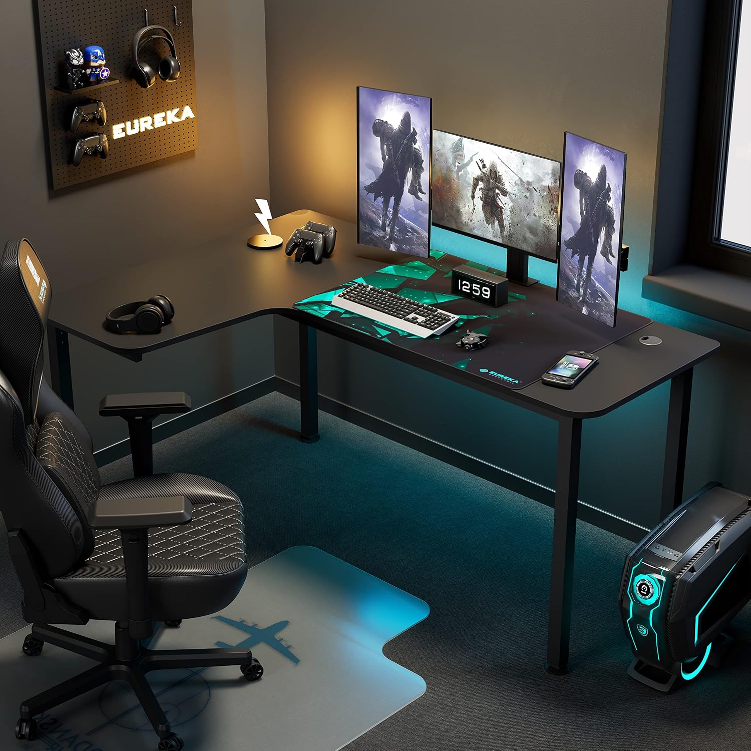 Escritorio de esquina en forma - Home Office Work Table reseña y precio