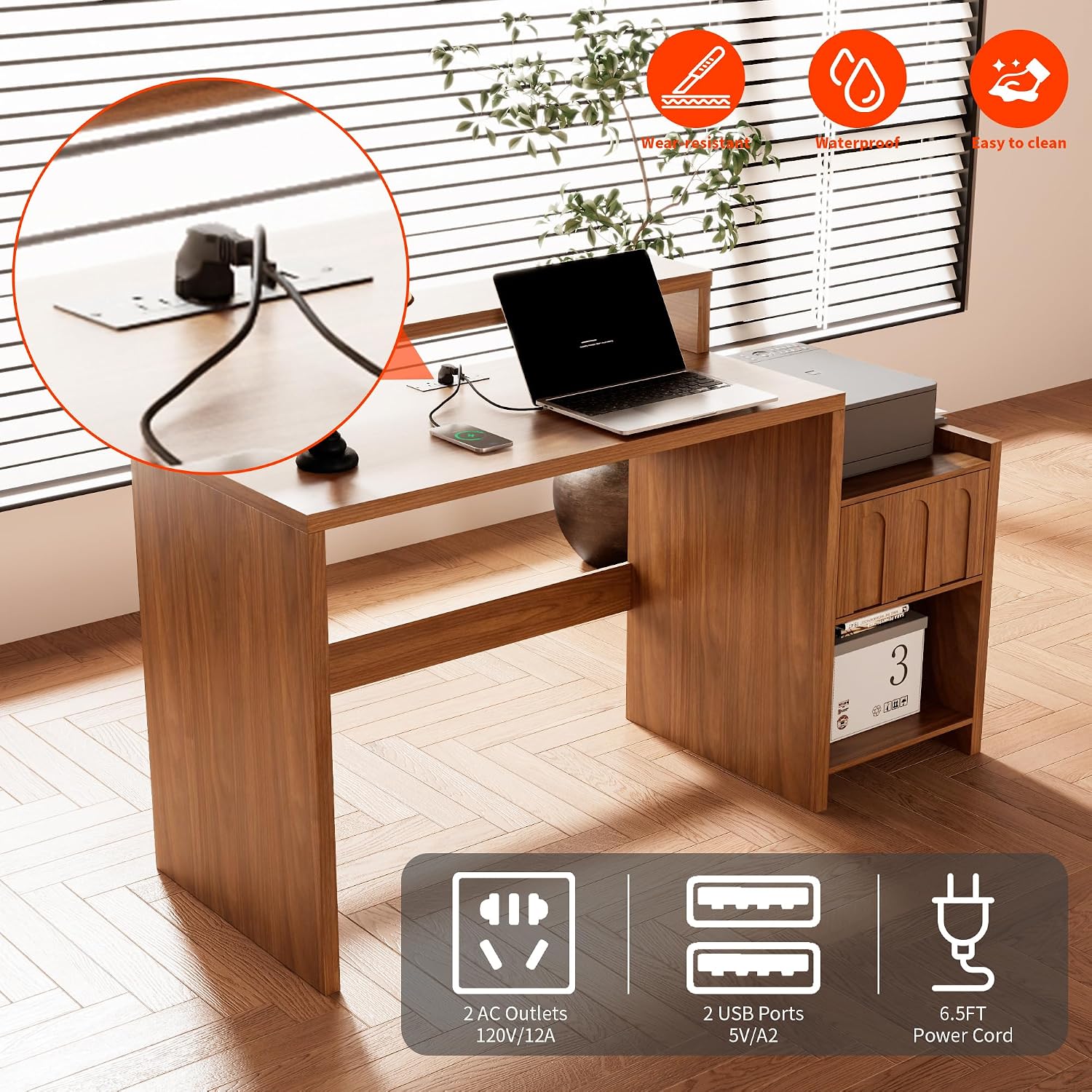 Escritorio Ejecutivo de 60 Pul - Home Office Work Table reseña y precio